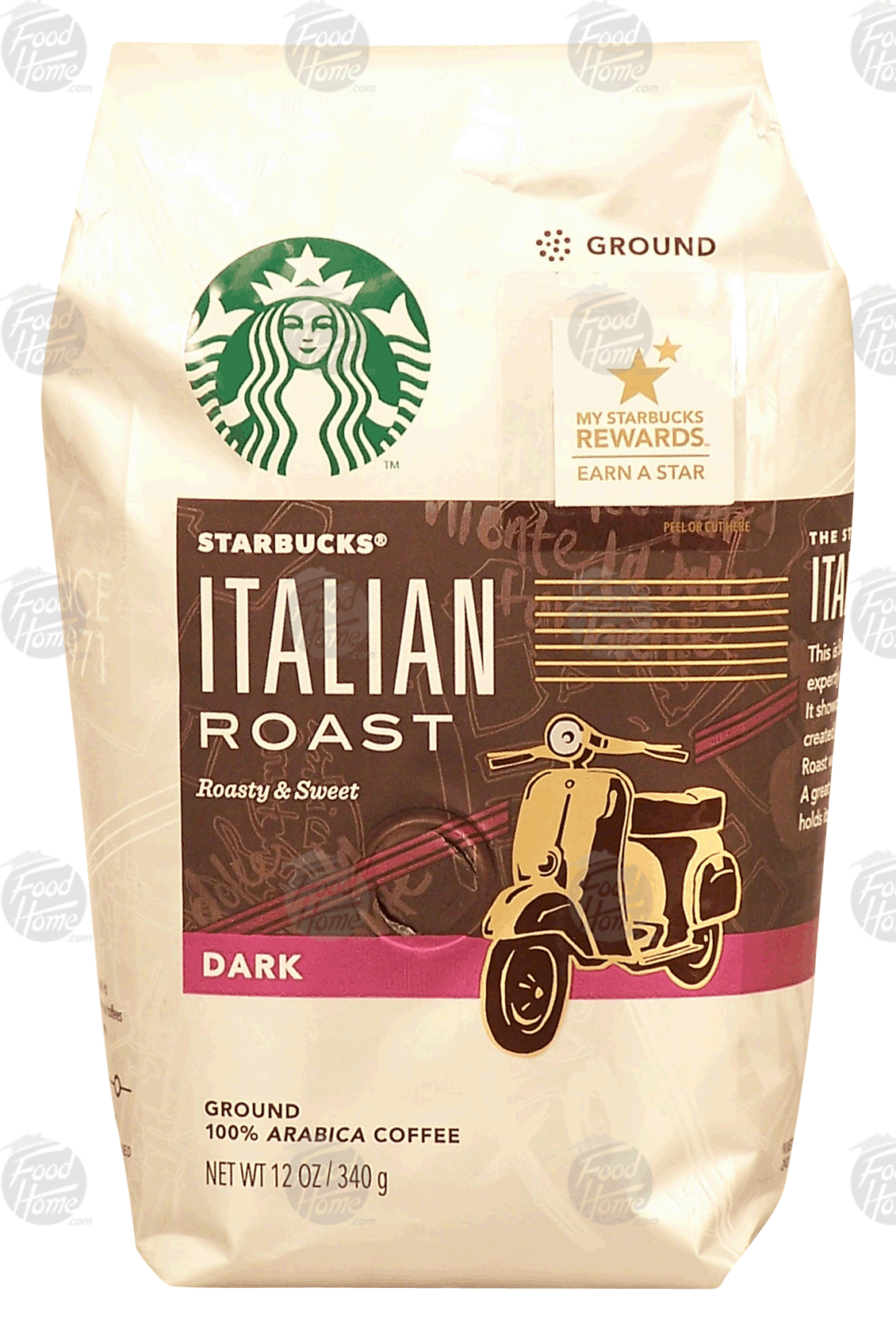 Starbucks&nbsp;Italian Roast&nbsp;roasty & sweet, dark roast ground coffee, 100% arabica coffee Full-Size Picture
